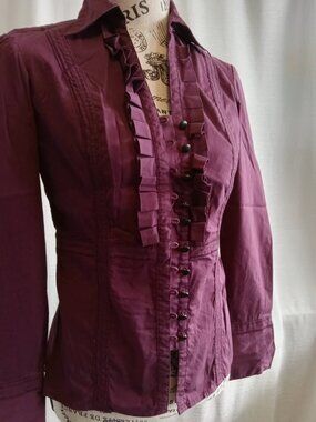 San Francisco vintage long sleeved blouse with decoration, collar and buttons